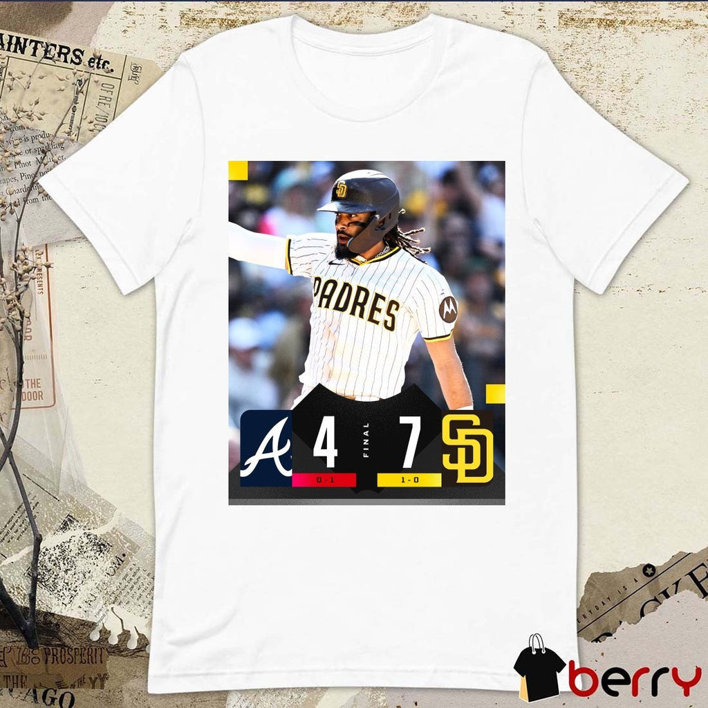 Fernando Tatis Jr San Diego Padres Vs Atlanta Braves Final Score 7 – 4 MLB Opening Day Poster t-shirt
