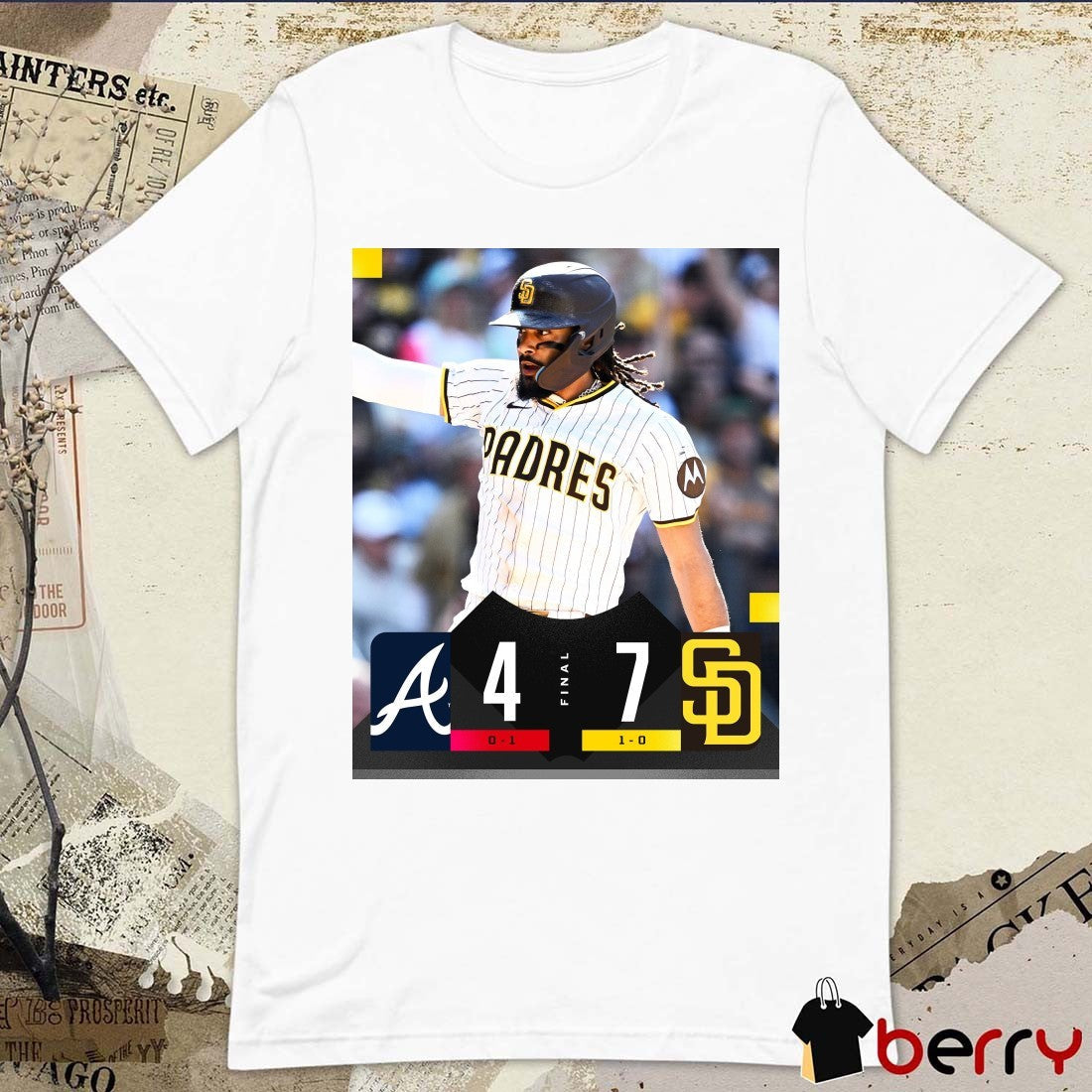 Fernando Tatis Jr San Diego Padres Vs Atlanta Braves Final Score 7 – 4 MLB Opening Day Poster t-shirt