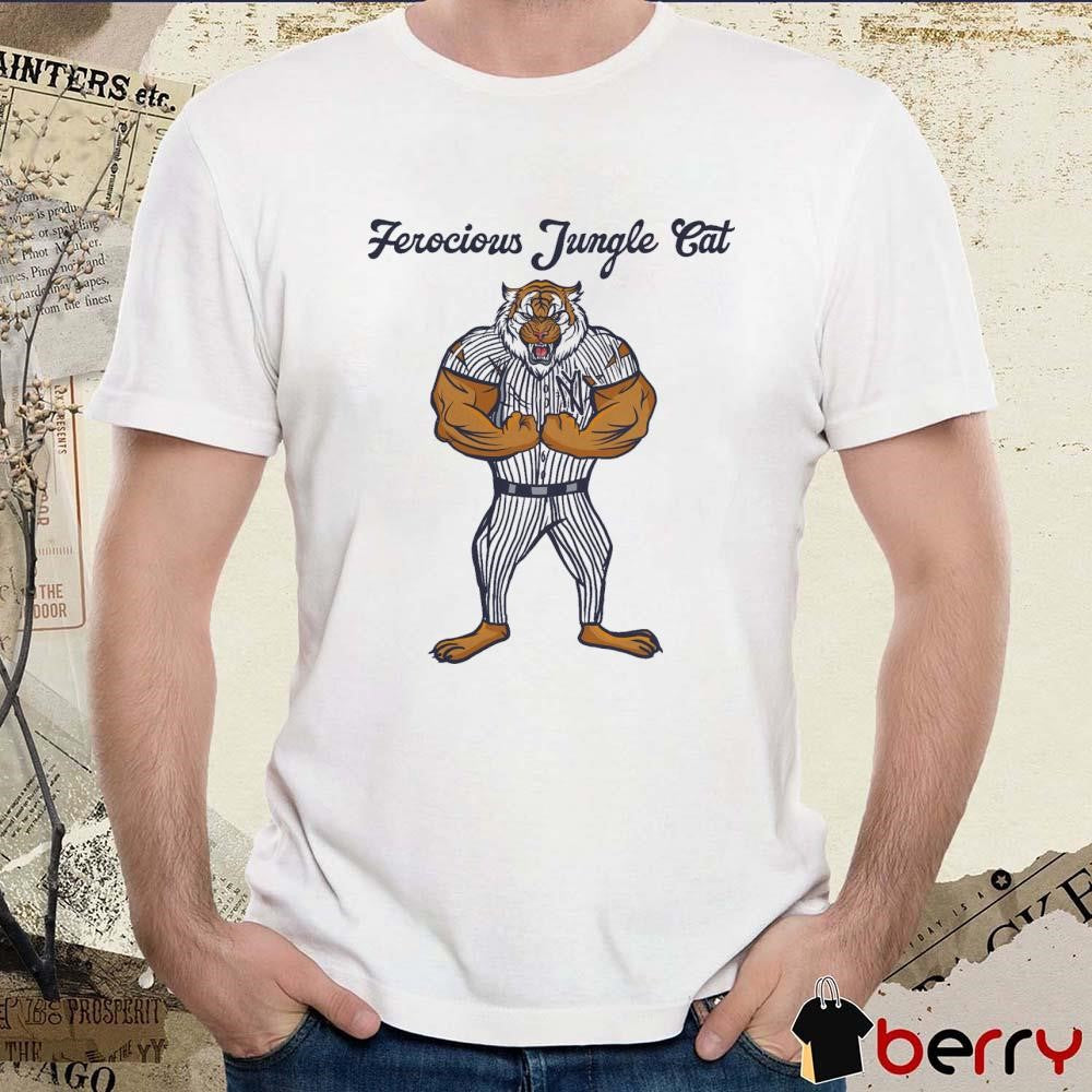 Ferocious Jungle Cat New York Yankees Detroit Tigers Mascot t-shirt