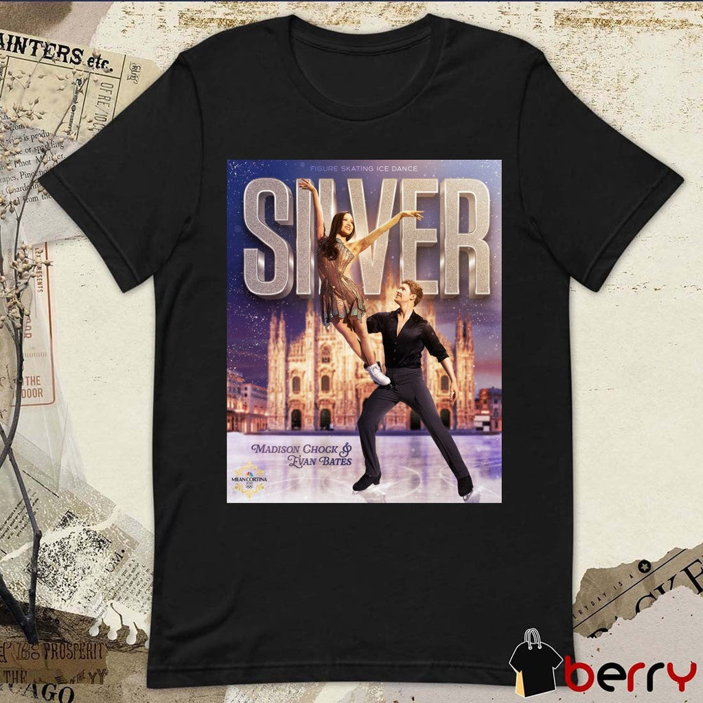 Figure Skating Ice Dance Silver Madison Chock and Evan Bates Poster t-shirt