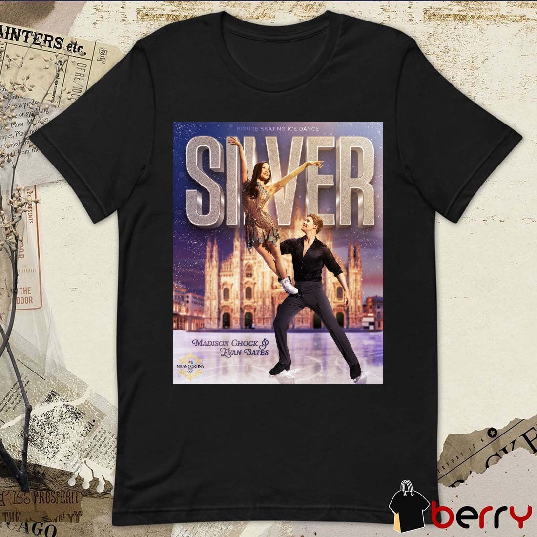 Figure Skating Ice Dance Silver Madison Chock and Evan Bates Poster t-shirt