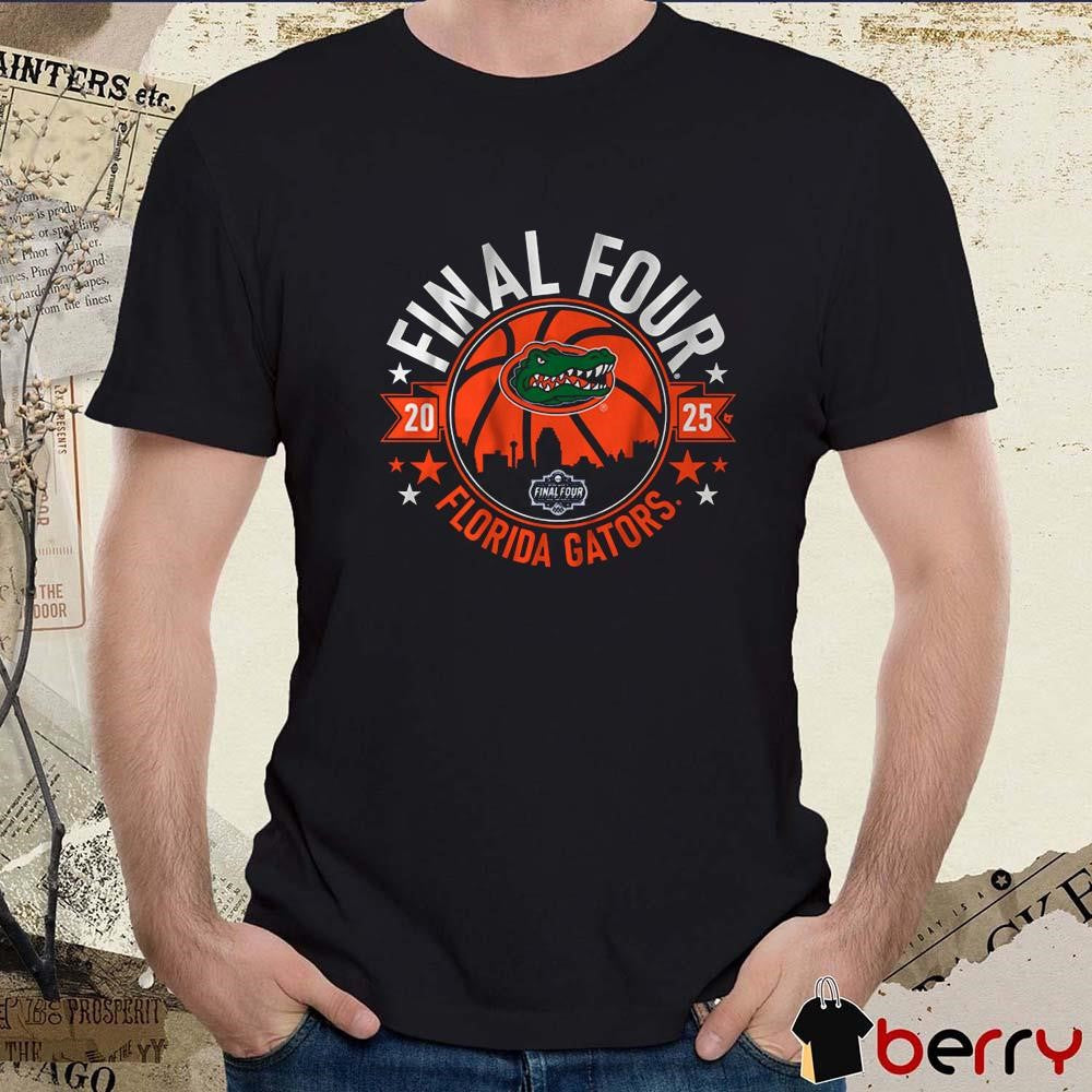 Final Four Florida Gators NCAA Men’s Basketball Tournament March Madness 2025 Logo t-shirt