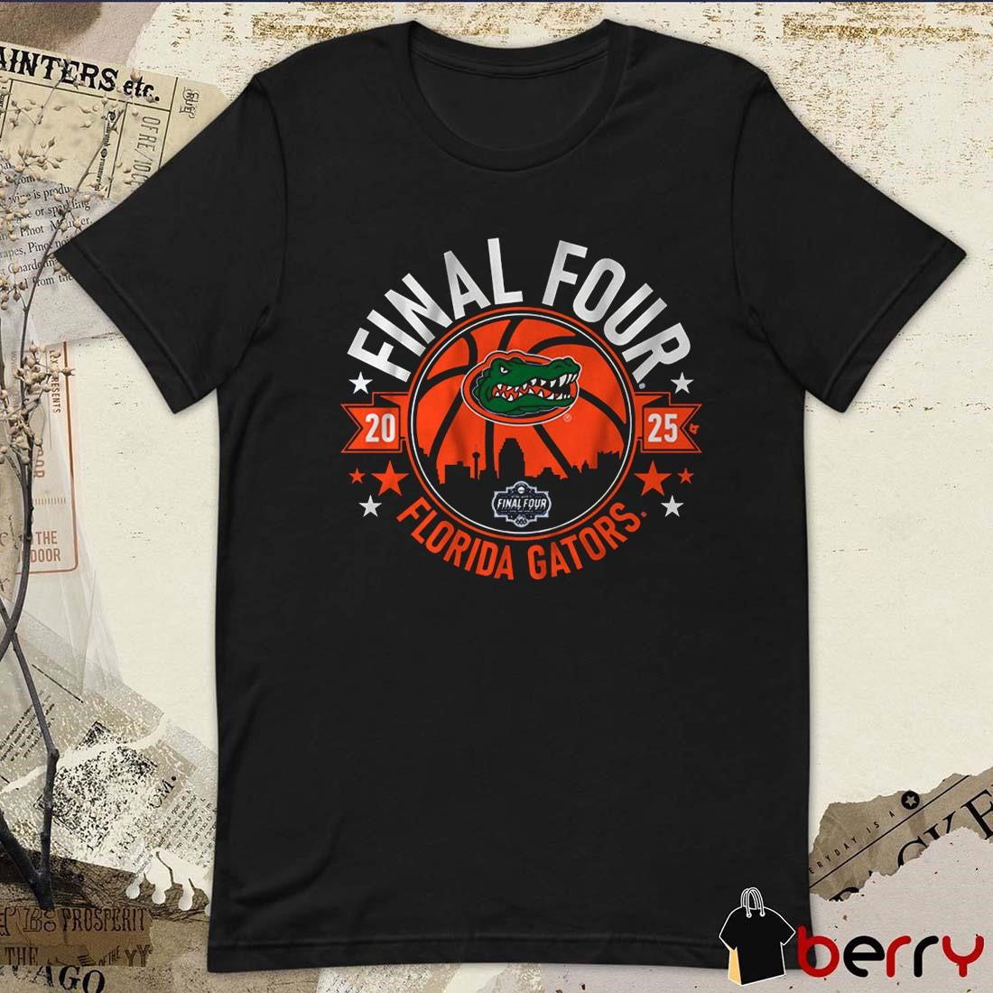 Final Four Florida Gators NCAA Men’s Basketball Tournament March Madness 2025 Logo t-shirt