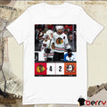 Final Score Chicago Blackhawks vs. Anaheim Ducks 4 – 2 2024-25 Season Poster t-shirt