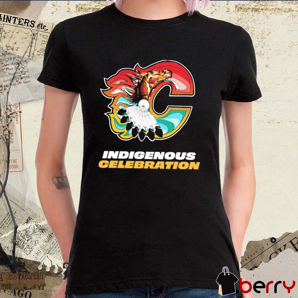 Flames Reveal 2026 Indigenous Celebration Logo t-shirt