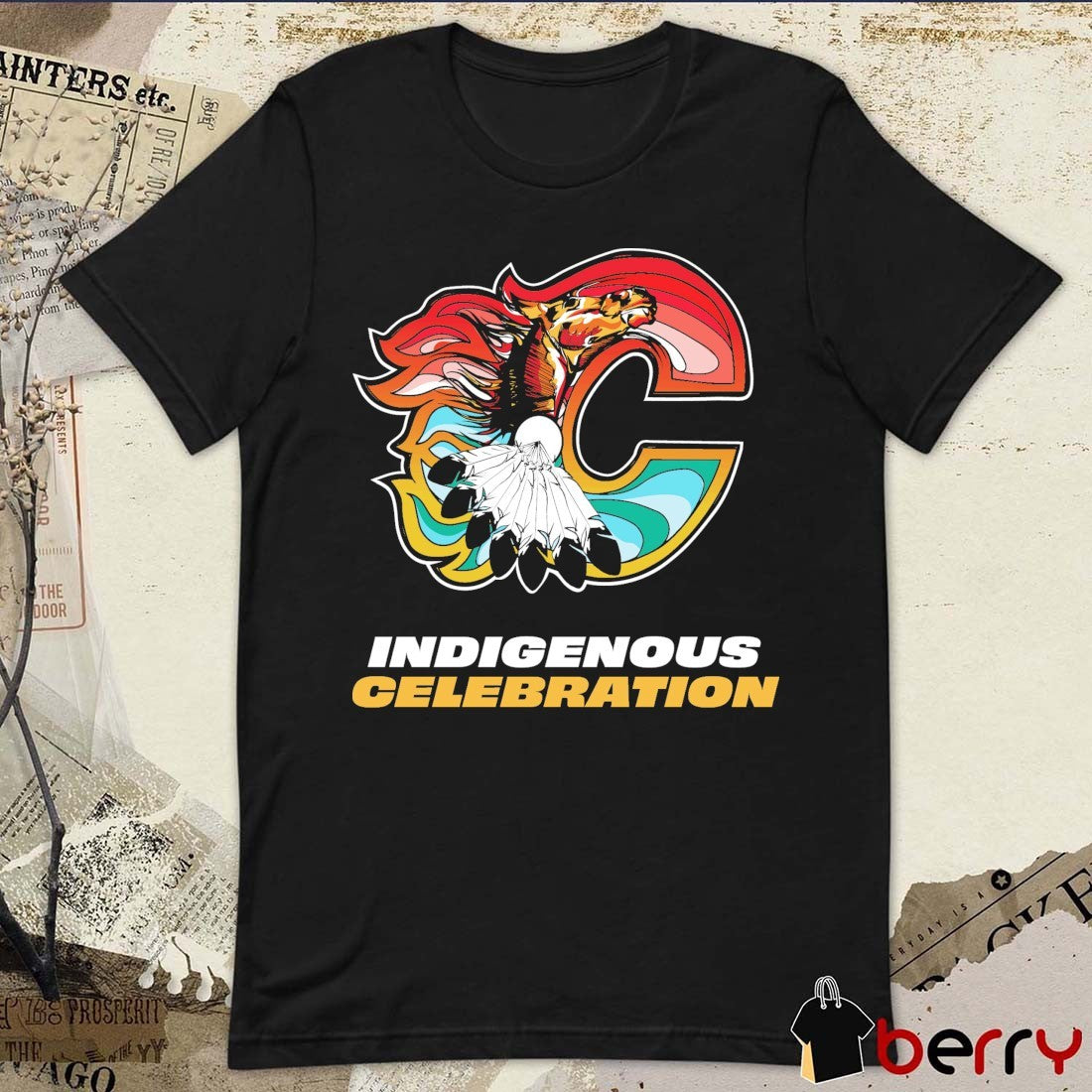 Flames Reveal 2026 Indigenous Celebration Logo t-shirt