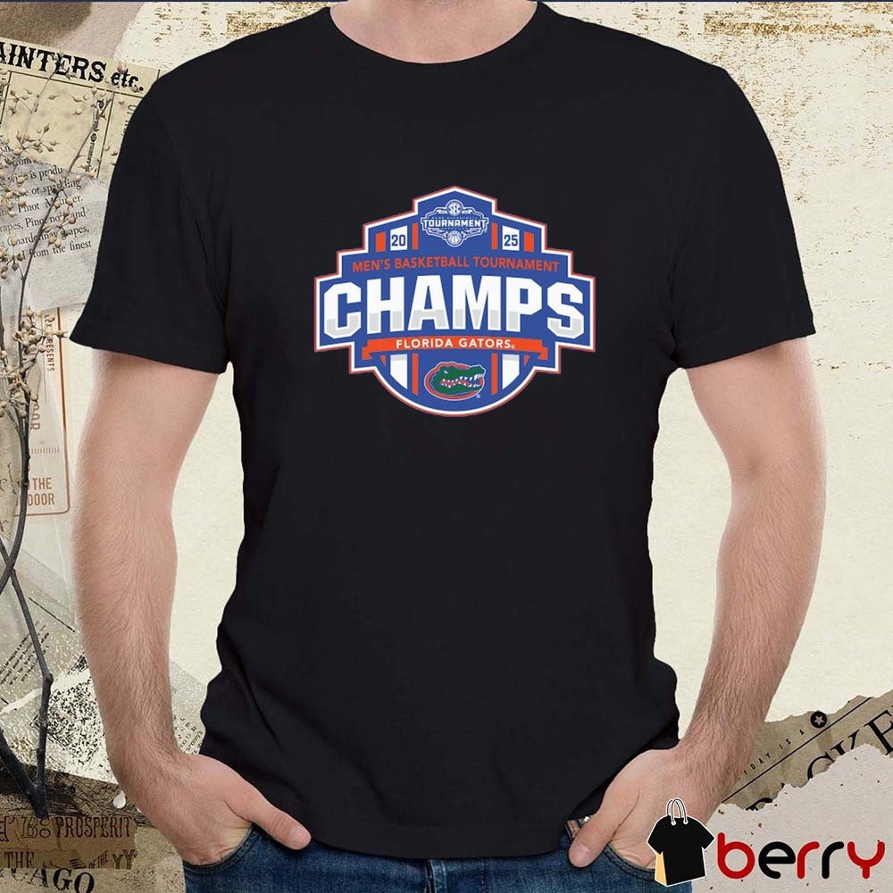 Florida Gators 2025 SEC Men’s Basketball Conference Tournament Champions Locker Room t-shirt