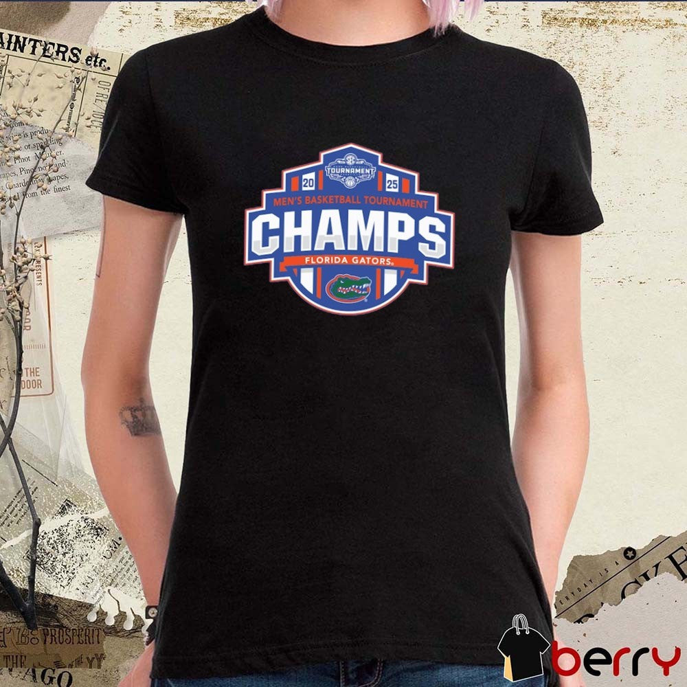 Florida Gators 2025 SEC Men’s Basketball Conference Tournament Champions Locker Room t-shirt