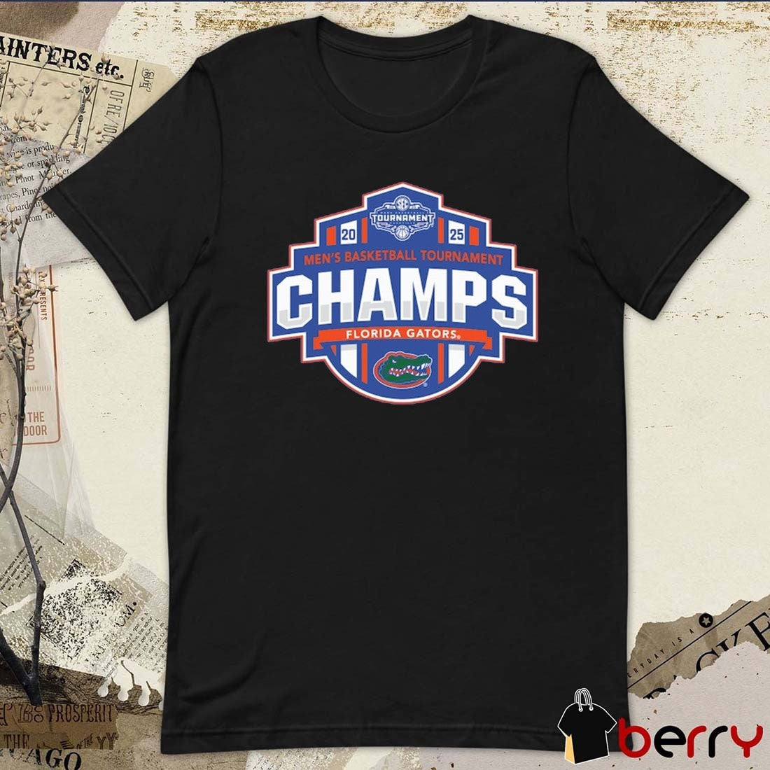 Florida Gators 2025 SEC Men’s Basketball Conference Tournament Champions Locker Room t-shirt