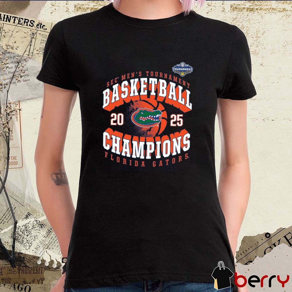 Florida Gators 2025 SEC Men’s Basketball Conference Tournament Champions t-shirt