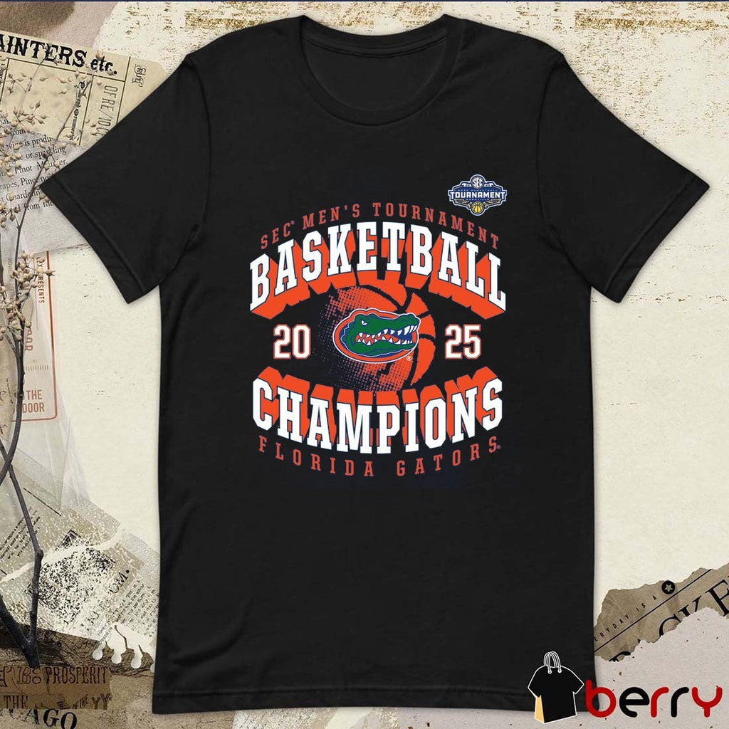 Florida Gators 2025 SEC Men’s Basketball Conference Tournament Champions t-shirt