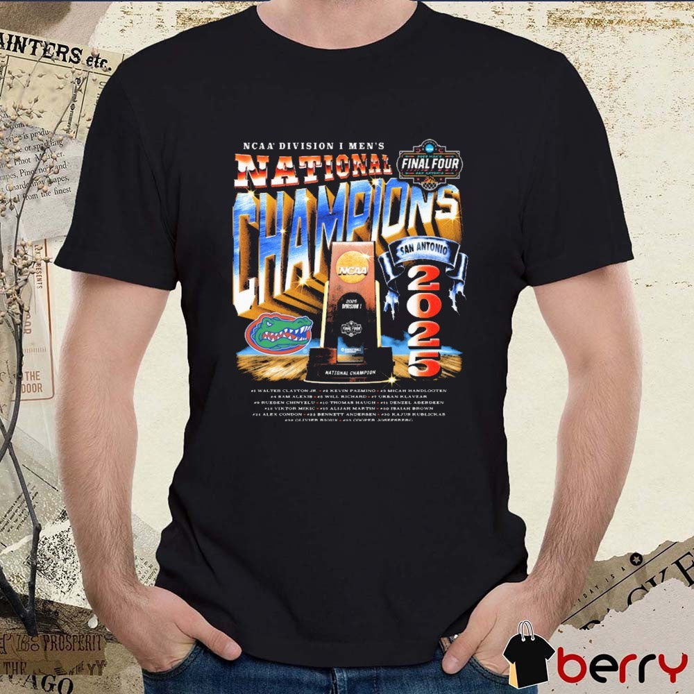 Florida Gators Basketball NCAA Division I Men’s National Champions Street San Antonio Walter Clayton Jr. Kevin Pazmino 2025 t-shirt