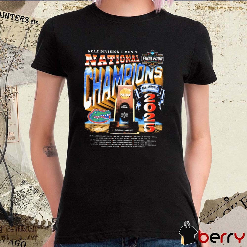 Florida Gators Basketball NCAA Division I Men’s National Champions Street San Antonio Walter Clayton Jr. Kevin Pazmino 2025 t-shirt