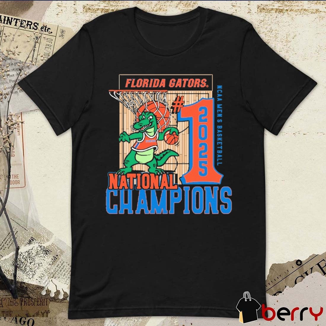 Florida Gators NCAA Men’s Basketball National Champions 2025 Mascot Comfort Colors t-shirt