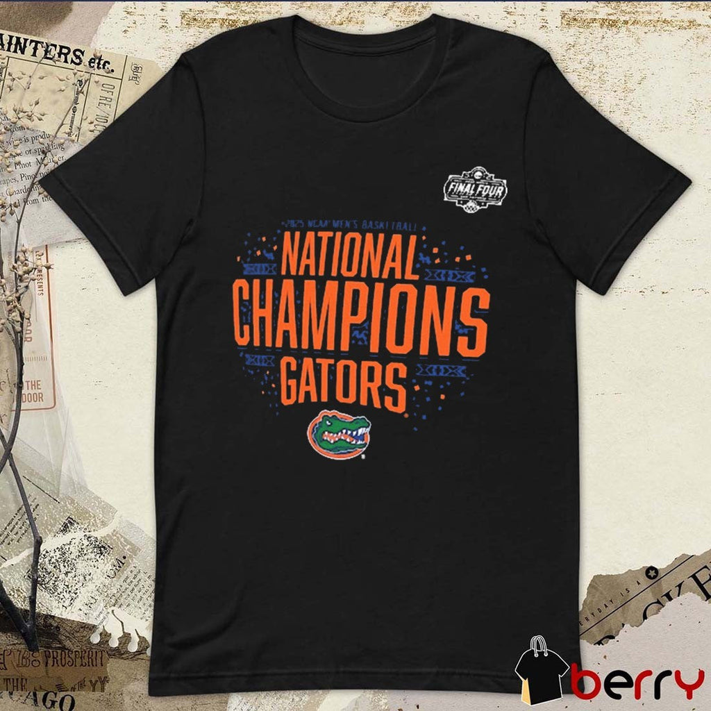 Florida Gators NCAA Men’s Basketball National Champions Final Four Locker Room 2025 Win Houston Cougars t-shirt