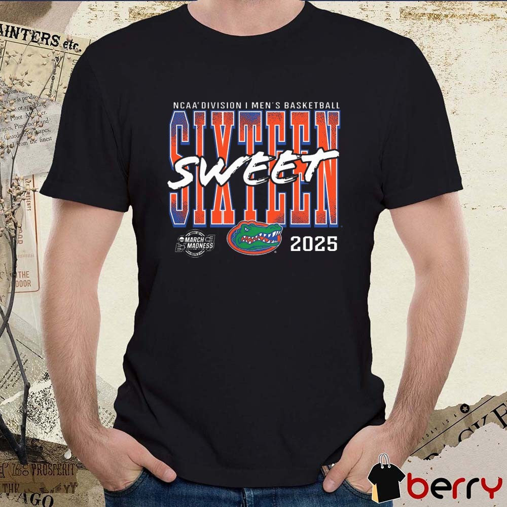Florida Gators NCAA Tournament Division I Men’s Basketball Tournament March Madness Sweet Sixteen 2025 t-shirt