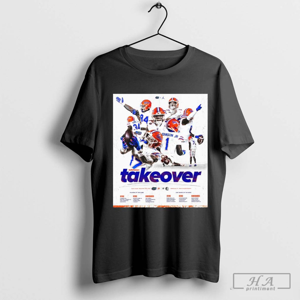 Official Florida Gators Vs Florida State Seminoles 31 11 Takeover Game Twelve November 30th 2024 Poster
