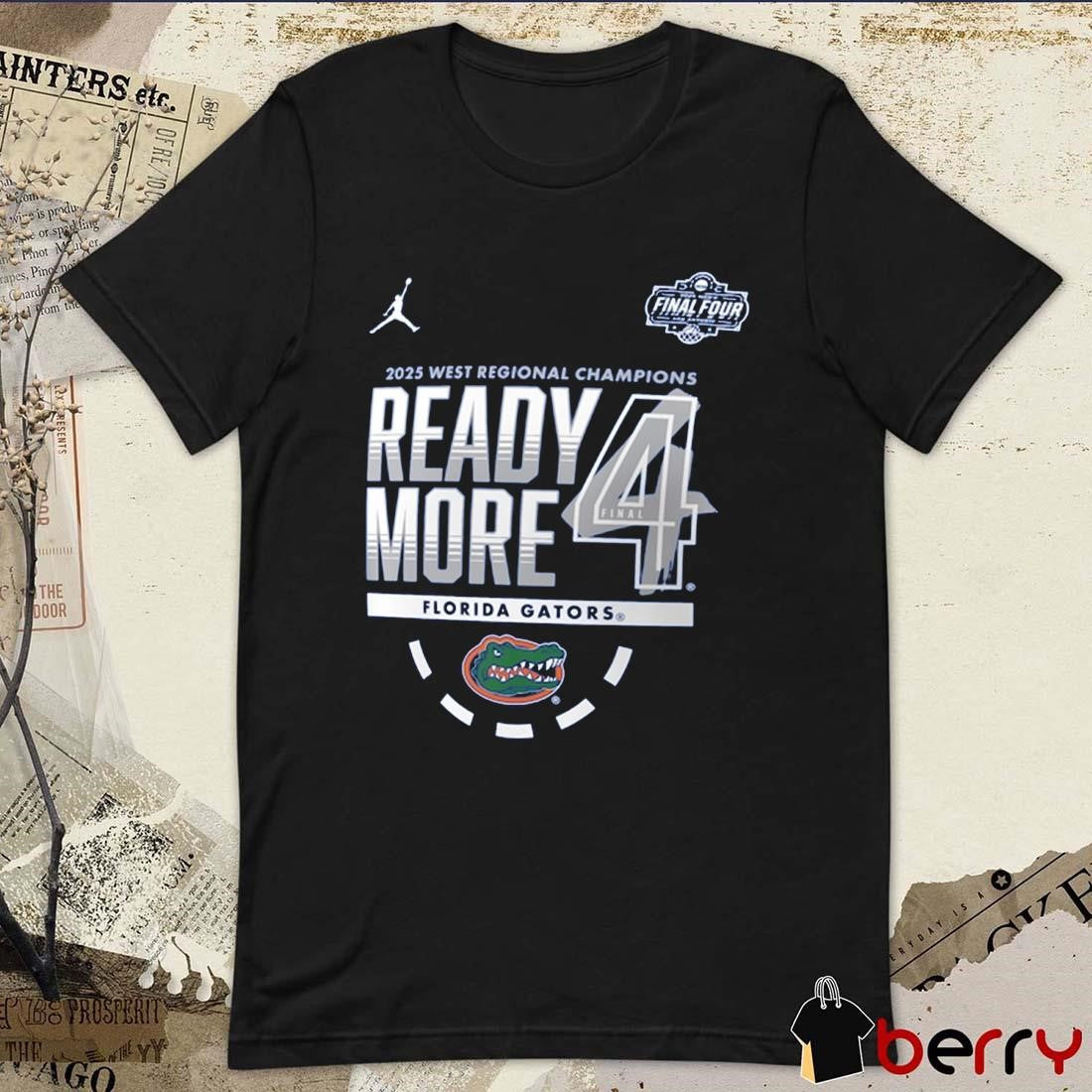 Florida Gators West Regional Champions NCAA Men’s Basketball Tournament March Madness Final Four 2025 Logo t-shirt