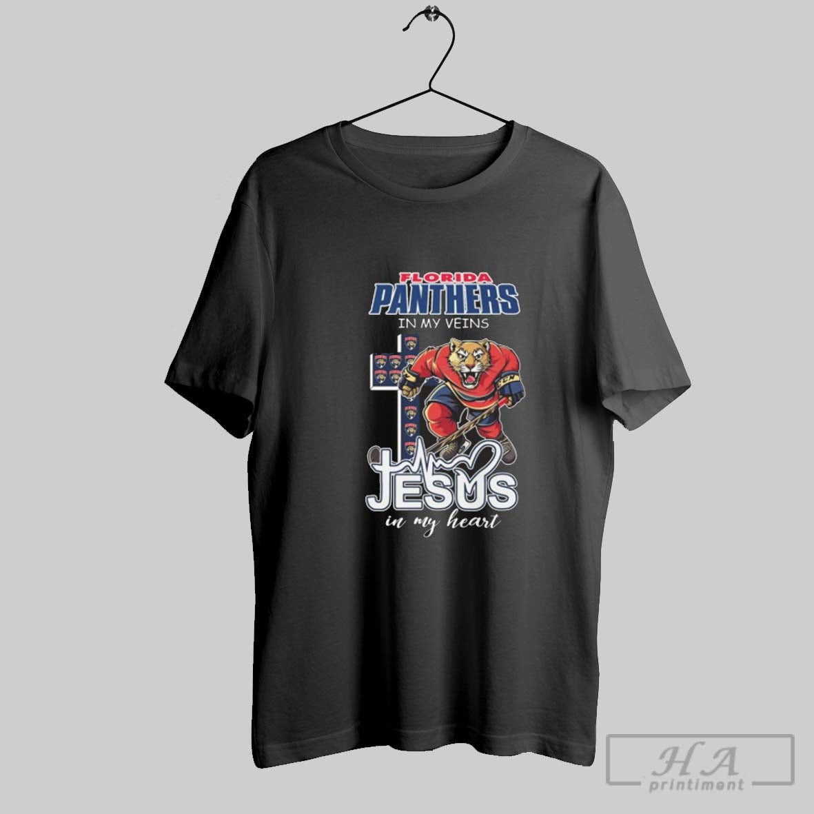 Official Florida Panthers Mascot In My Veins Jesus In My Heart 2025