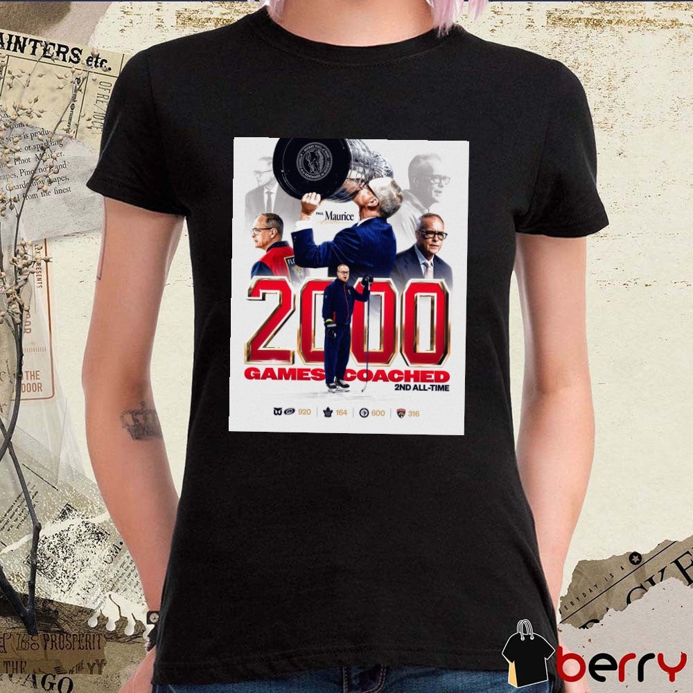 Florida Panthers Paul Maurice 2000 Games Coached 2nd All-Time Signature 2026 Poster t-shirt