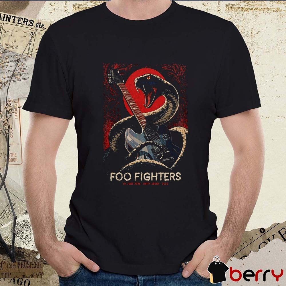 Foo Fighters Oslo At Unity Arena In Oslo Norway On June 10 2026 Poster t-shirt