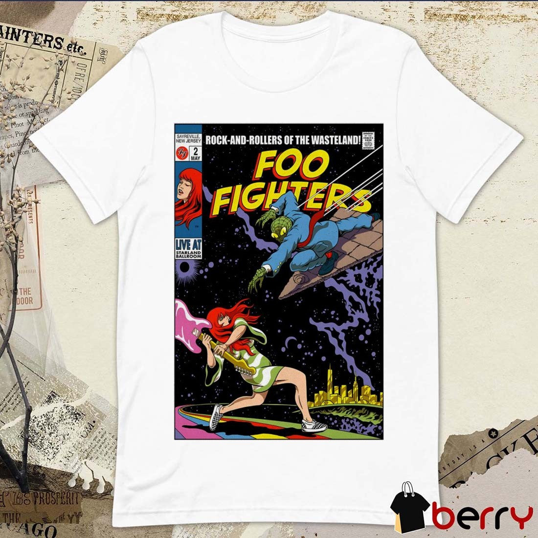 Foo Fighters Rock-And-Rollers Of The Wasteland Starland Ballroom in Sayreville NJ May 2 2026 Poster t-shirt