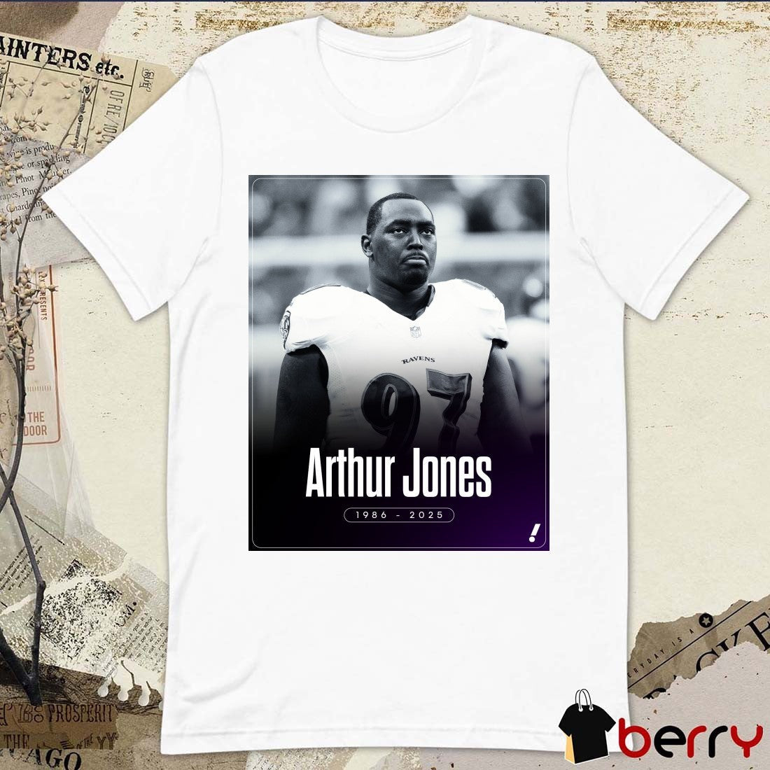 Former Ravens And Colts Defensive Lineman Arthur Jones Has Died 1986 – 2025 Poster t-shirt