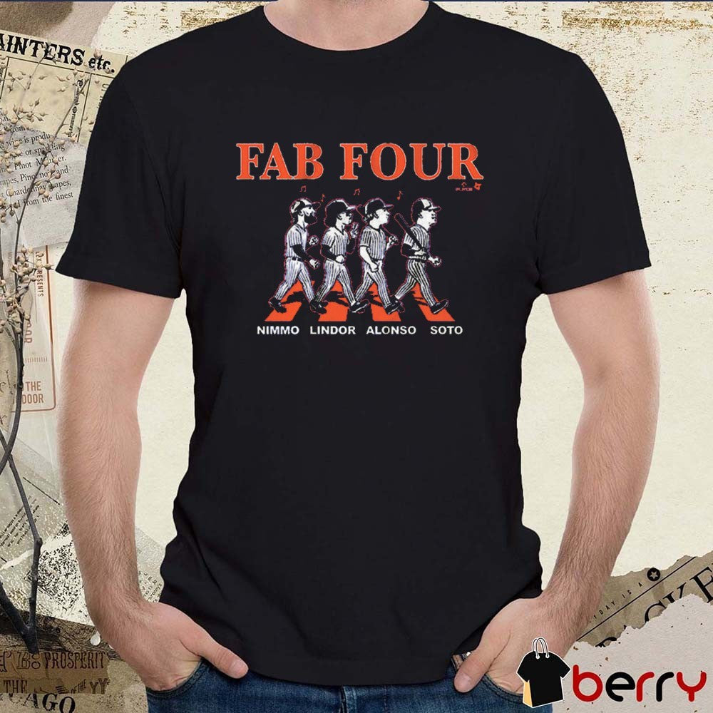 Francisco Lindor, Juan Soto, Pete Alonso, and Brandon Nimmo Fab Four Album New York Mets MLB t-shirt