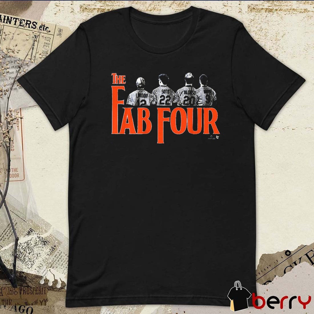 Francisco Lindor, Juan Soto, Pete Alonso, and Brandon Nimmo The Fab Four New York Mets 2025 t-shirt