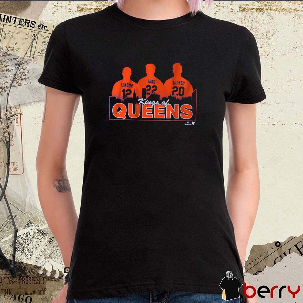 Francisco Lindor, Juan Soto, and Pete Alonso Kings Of Queens New York Mets MLB Baseball t-shirt