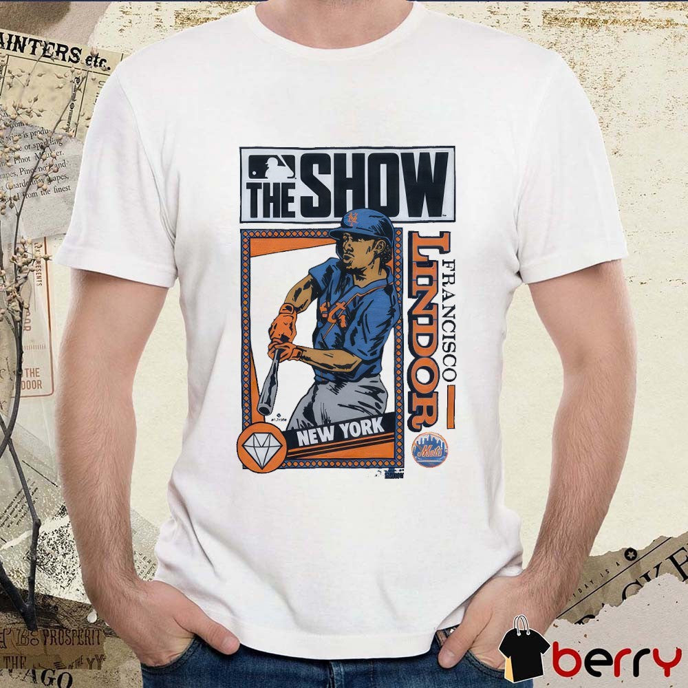 Francisco Lindor MLB The Show New York Mets 2025 Cartoon t-shirt