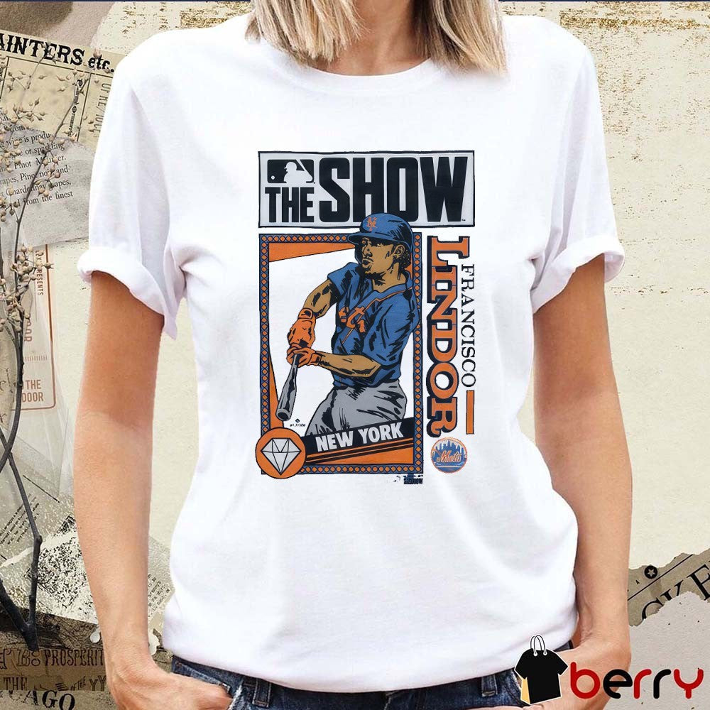 Francisco Lindor MLB The Show New York Mets 2025 Cartoon t-shirt