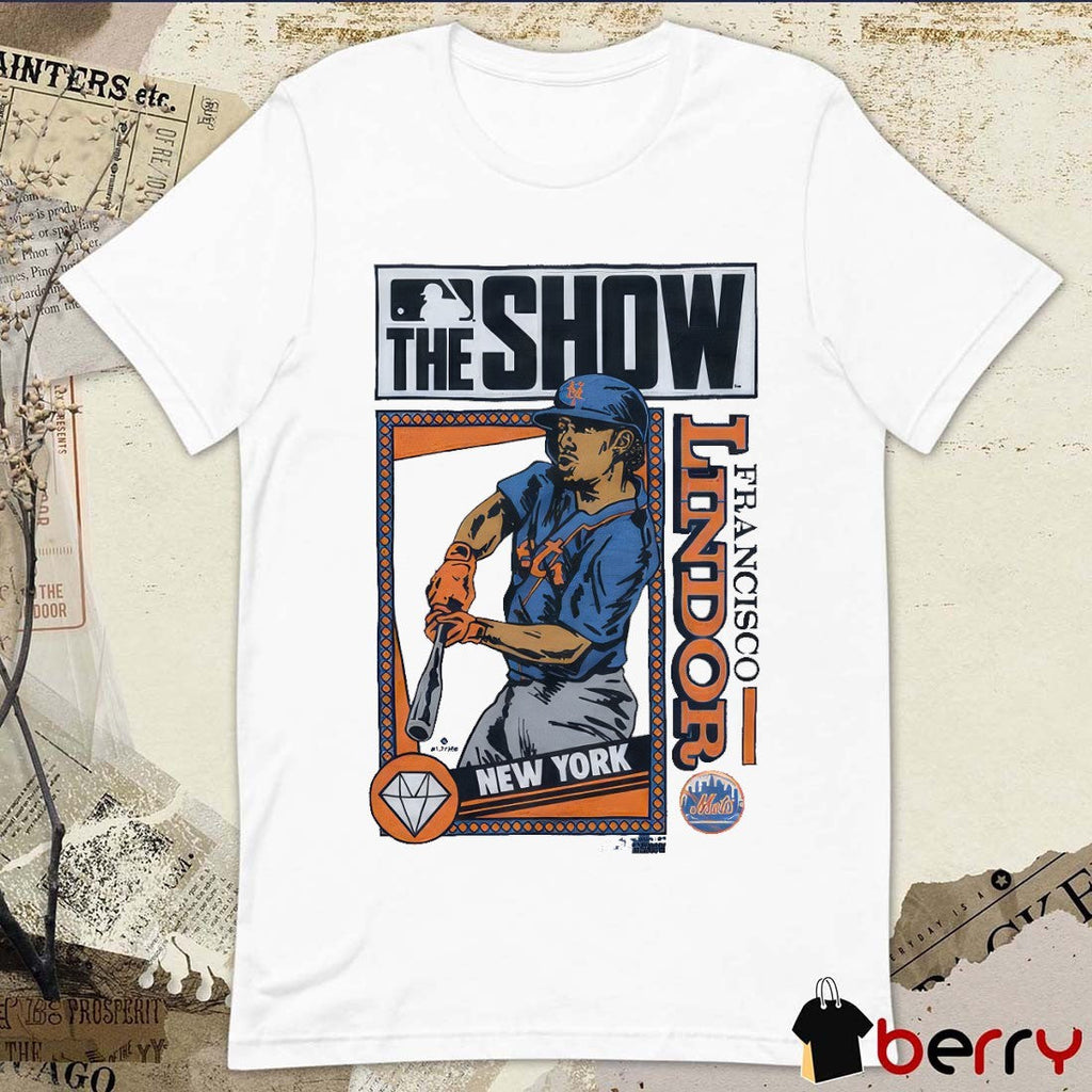 Francisco Lindor MLB The Show New York Mets 2025 Cartoon t-shirt