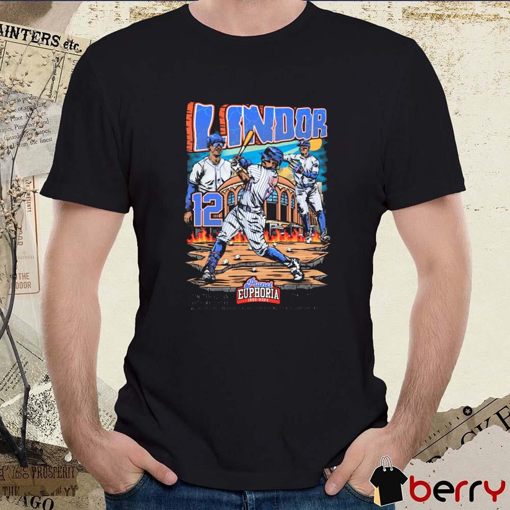 Francisco Lindor New York Mets MLB Planet Euphoria Artwork t-shirt