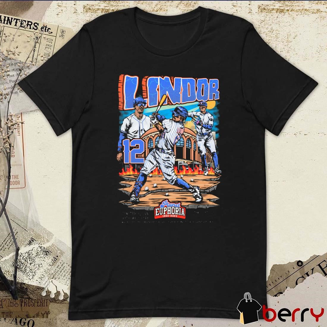 Francisco Lindor New York Mets MLB Planet Euphoria Artwork t-shirt