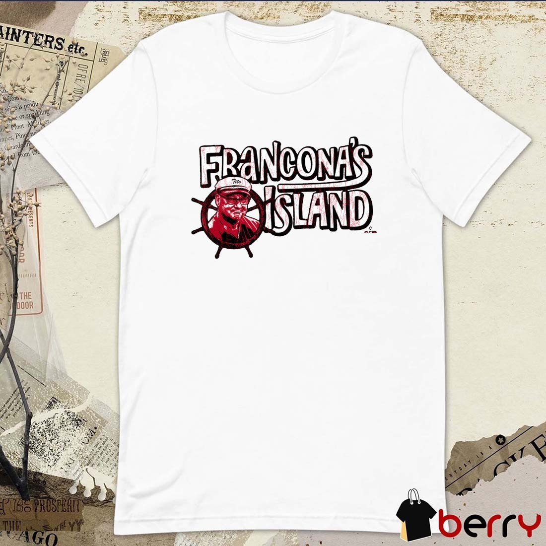 Francona’s Island Terry Francona Cincinnati Reds MLB Caricature t-shirt