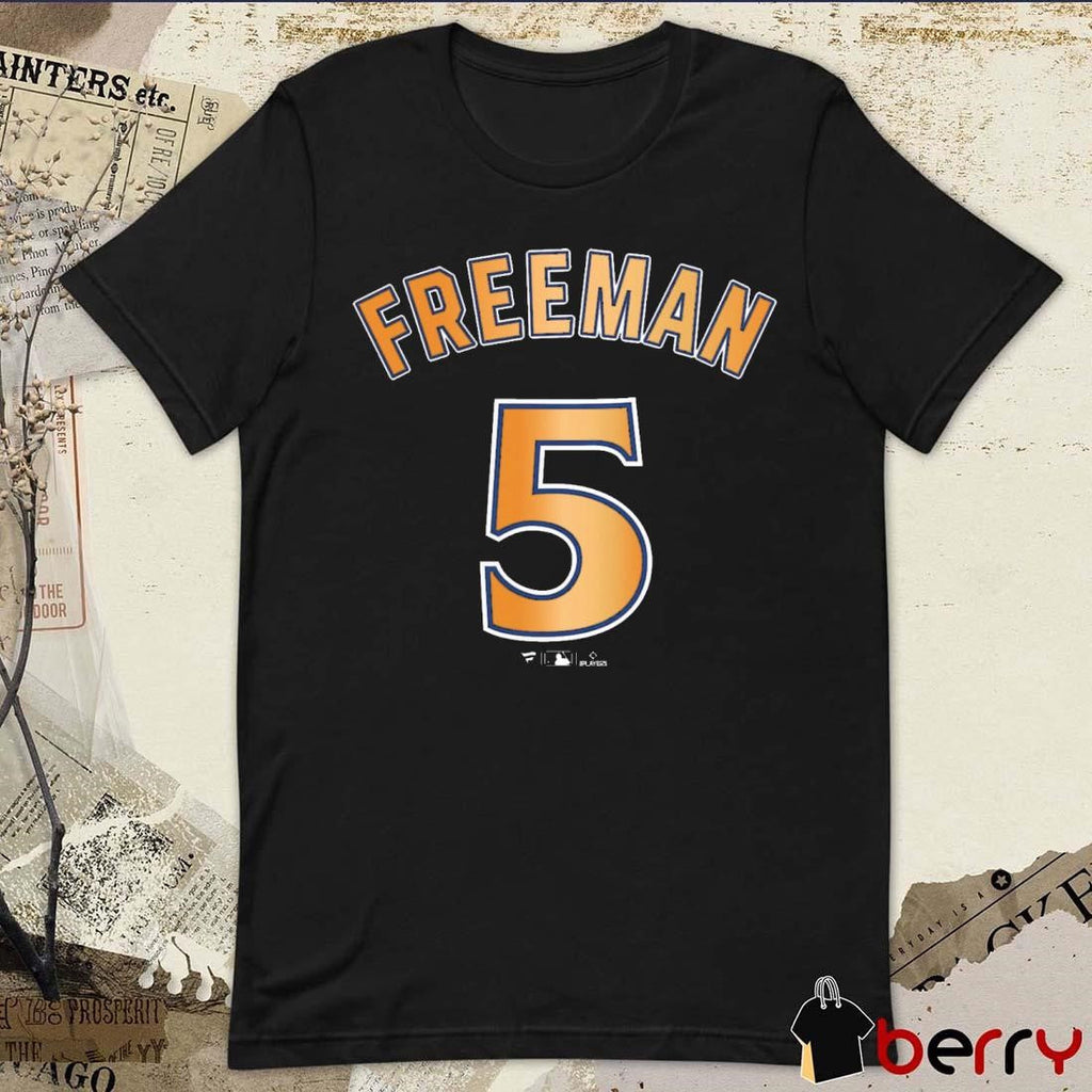 Freddie Freeman 5 Los Angeles Dodgers MLB 2024 World Series Champions Name & Number t-shirt