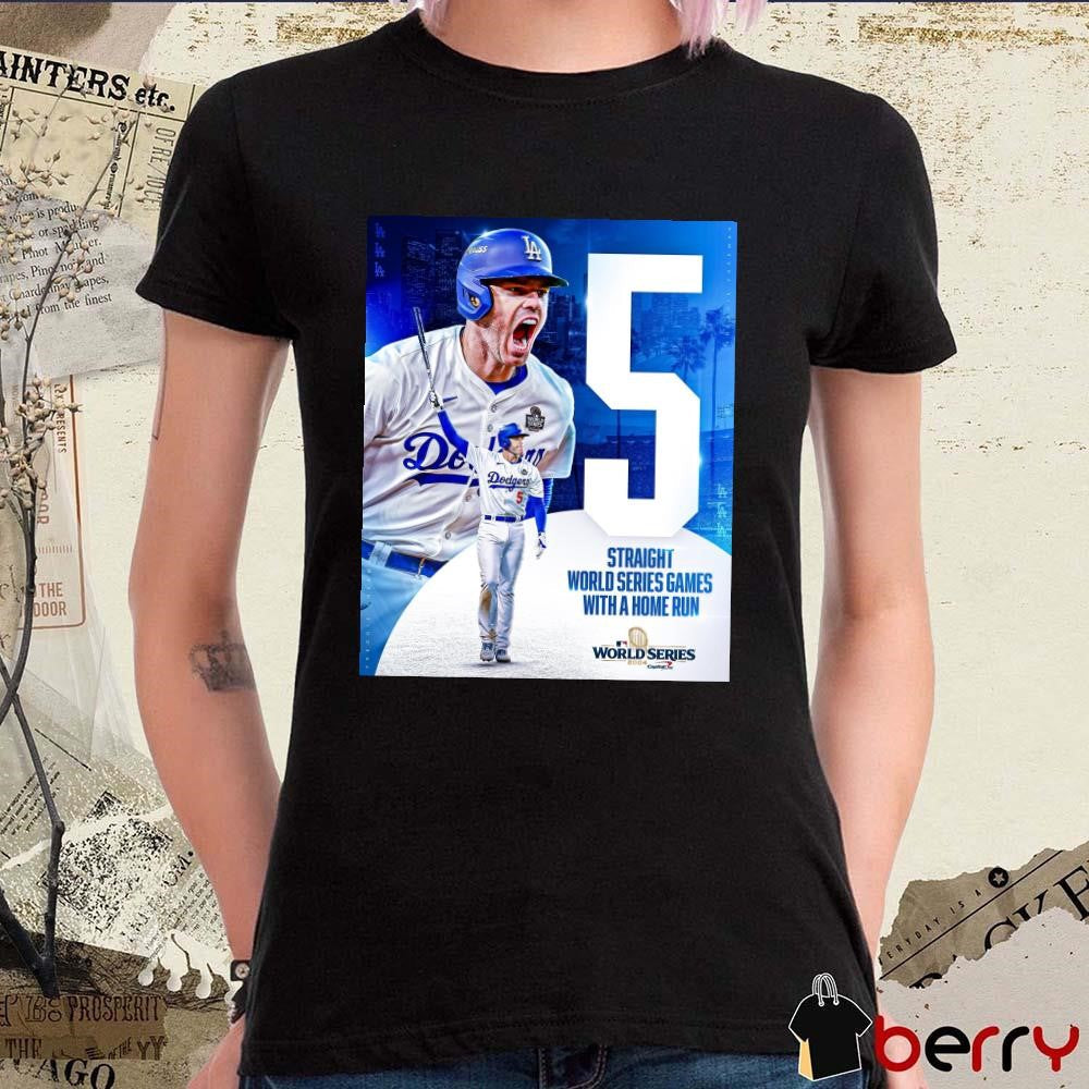 Freddie Freeman 5th Straight World Series Games With A Home Run MLB 2024 Poster t-shirt