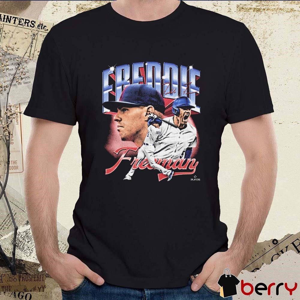 Freddie Freeman Los Angeles Dodgers MLB Vintage Collage Signature t-shirt