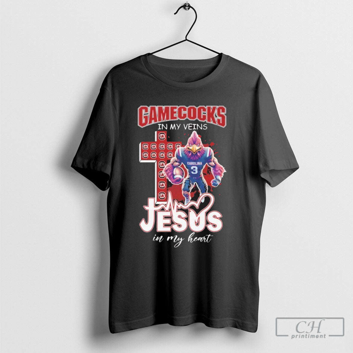 Official Gamecocks In My Veins Jesus In My Heart Shirt Sweater