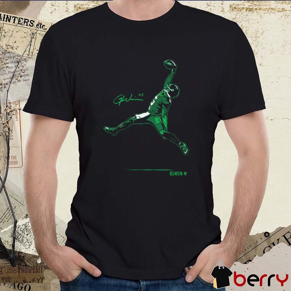 Garrett Wilson One-Handed Air Catch New York Jets NFL Signature t-shirt