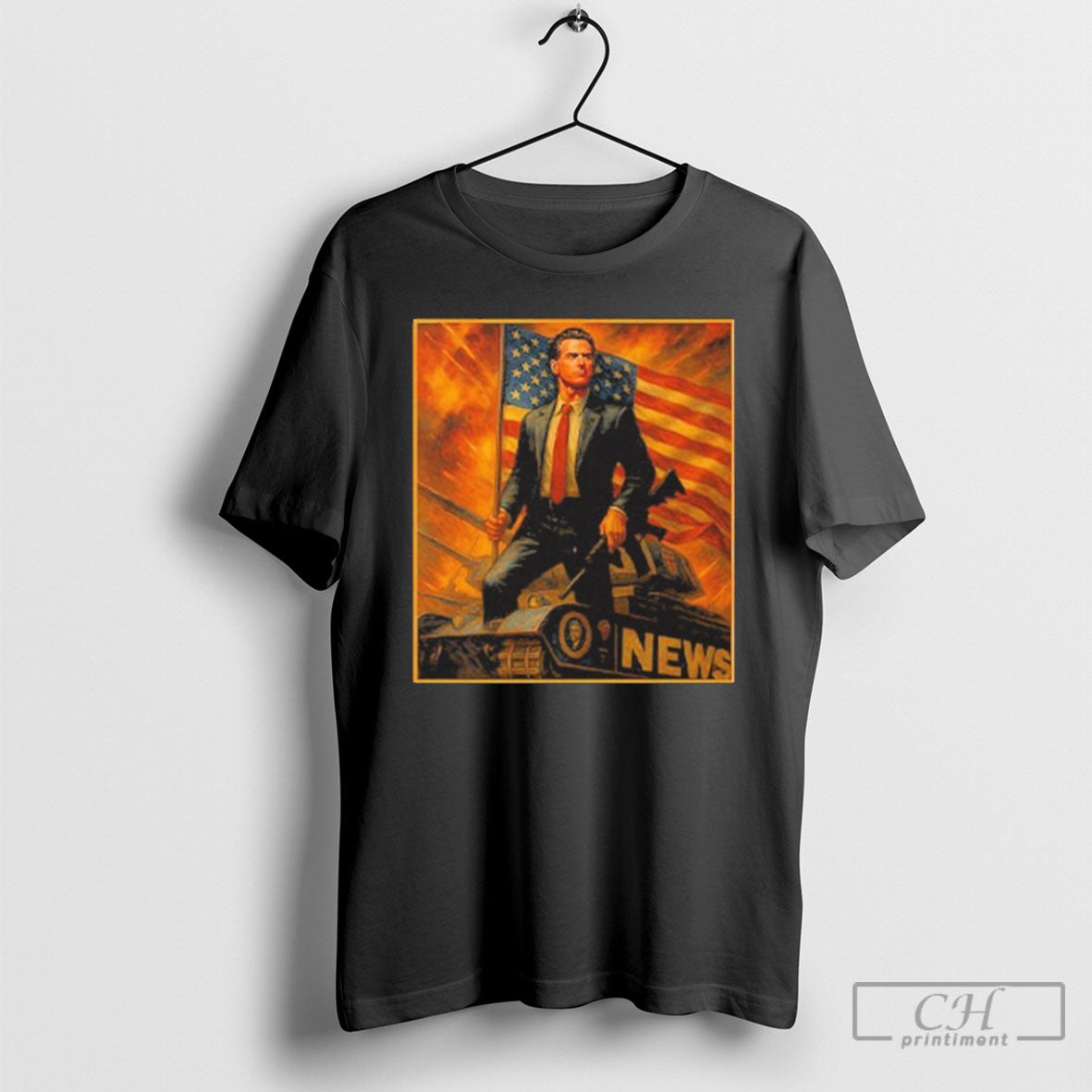 Official Gavin Newsom Patriotic Tank Shirt Sweater