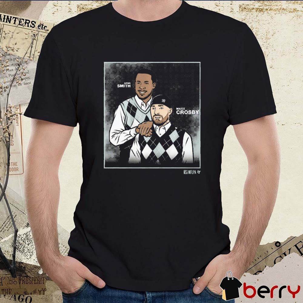 Geno Smith and Maxx Crosby Family Portrait Las Vegas Raiders NFL Painting t-shirt