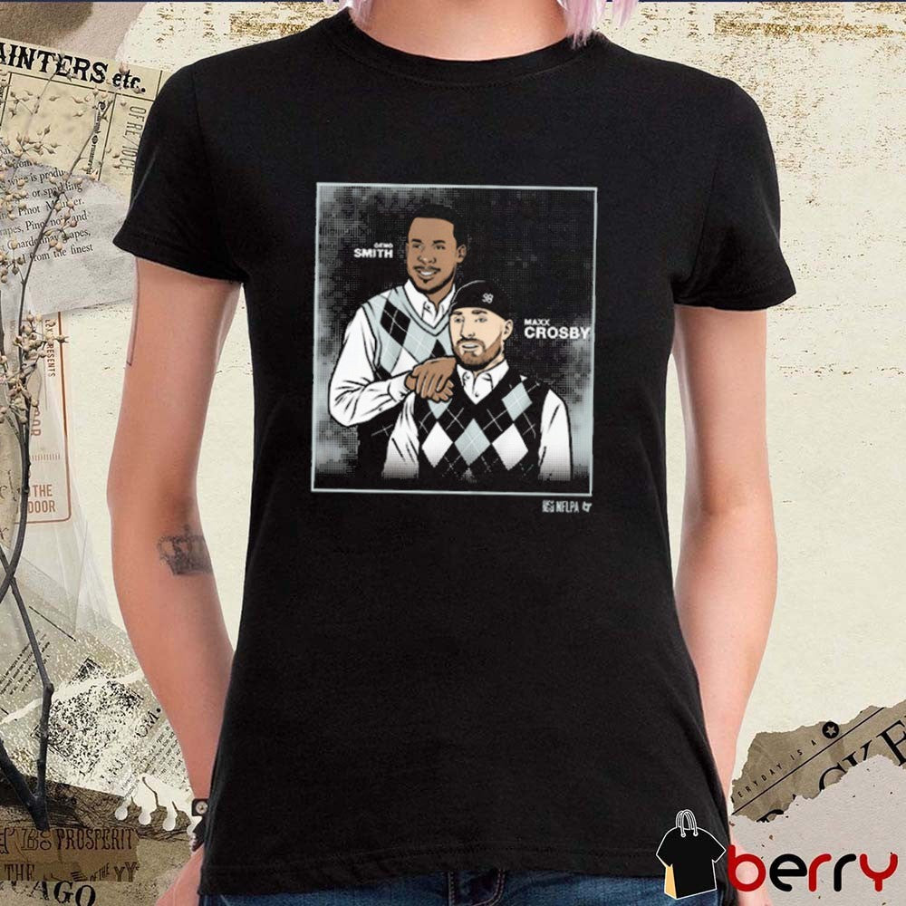 Geno Smith and Maxx Crosby Family Portrait Las Vegas Raiders NFL Painting t-shirt