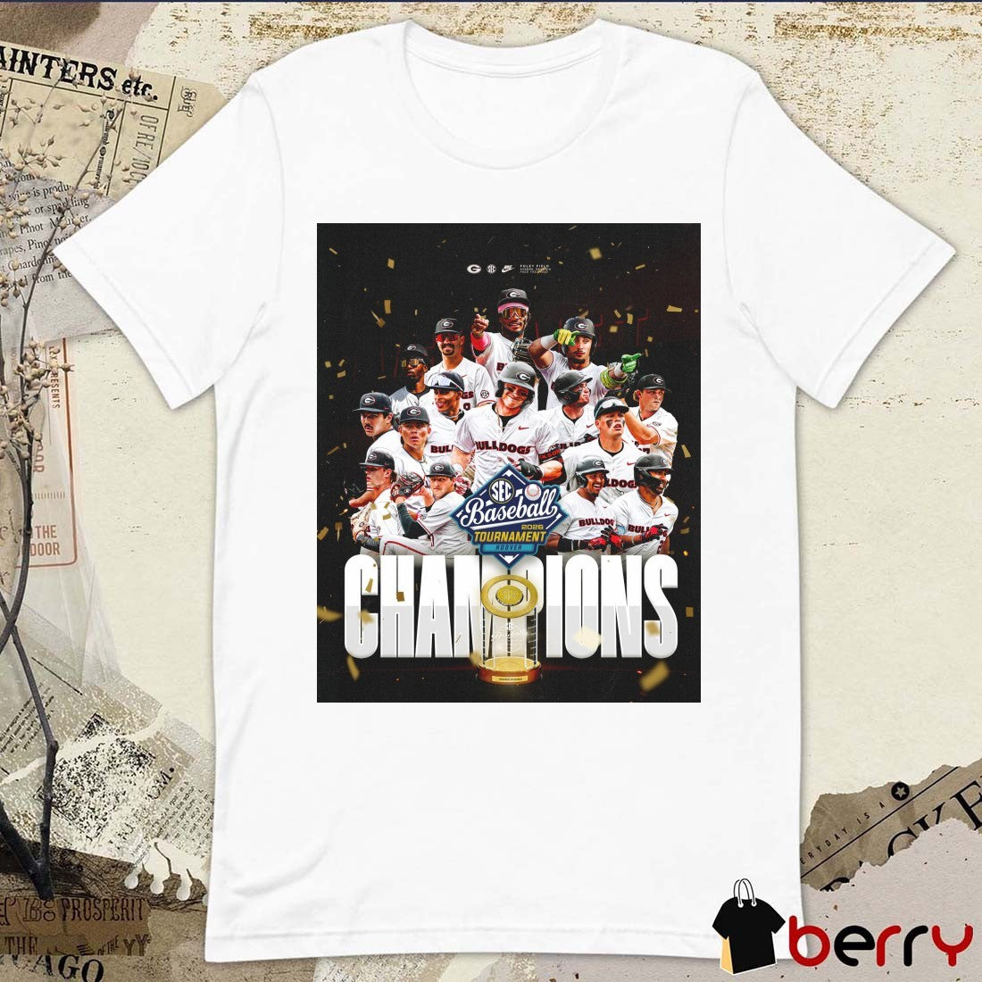 Georgia Bulldogs 2026 SEC Baseball Tournament Champions Hoover, Alabama Poster t-shirt