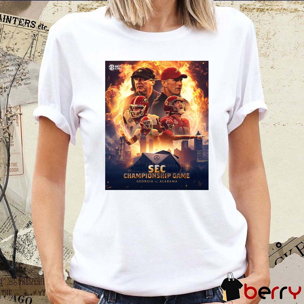 Georgia Bulldogs Vs Alabama Crimson Tide 2025 SEC Championship Game at Mercedes-Benz Stadium Poster shirt