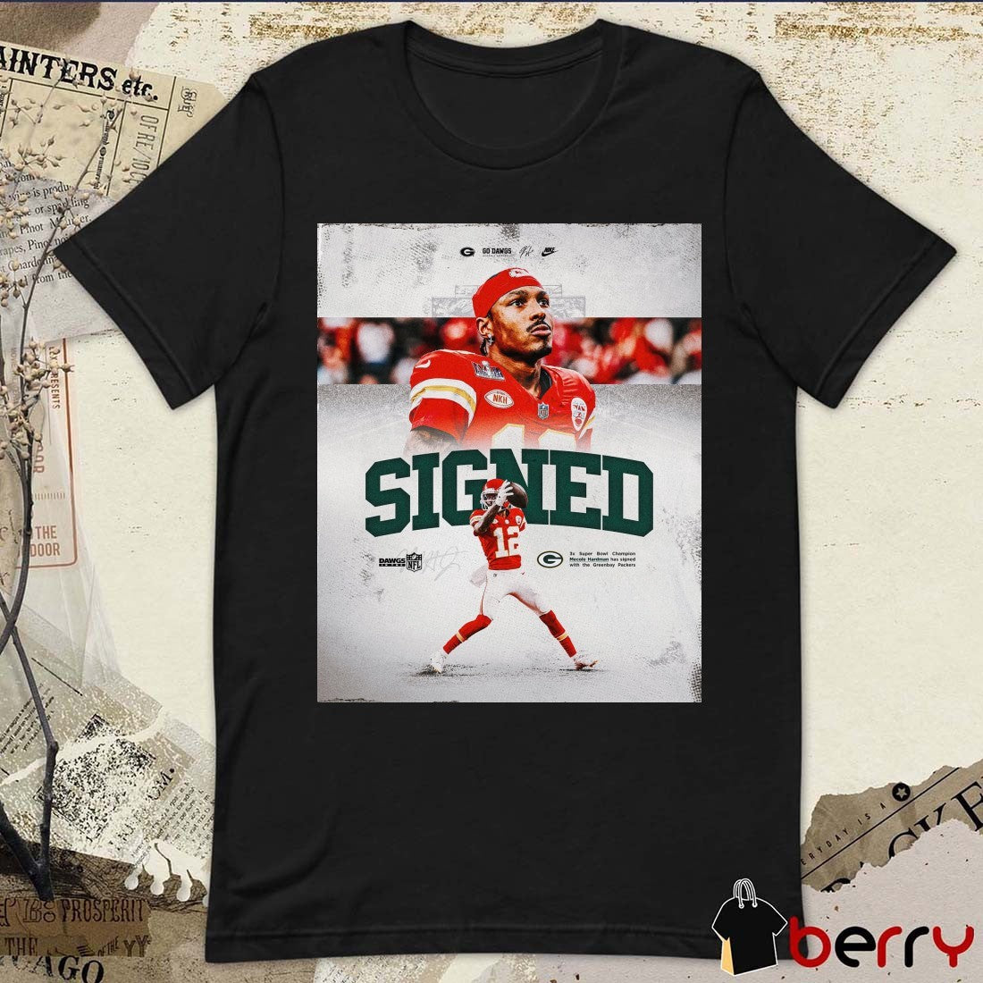 Georgia Bulldogs football 3x Super Bowl Champion Mecole Hardman has signed with the Green Bay Packers Poster t-shirt