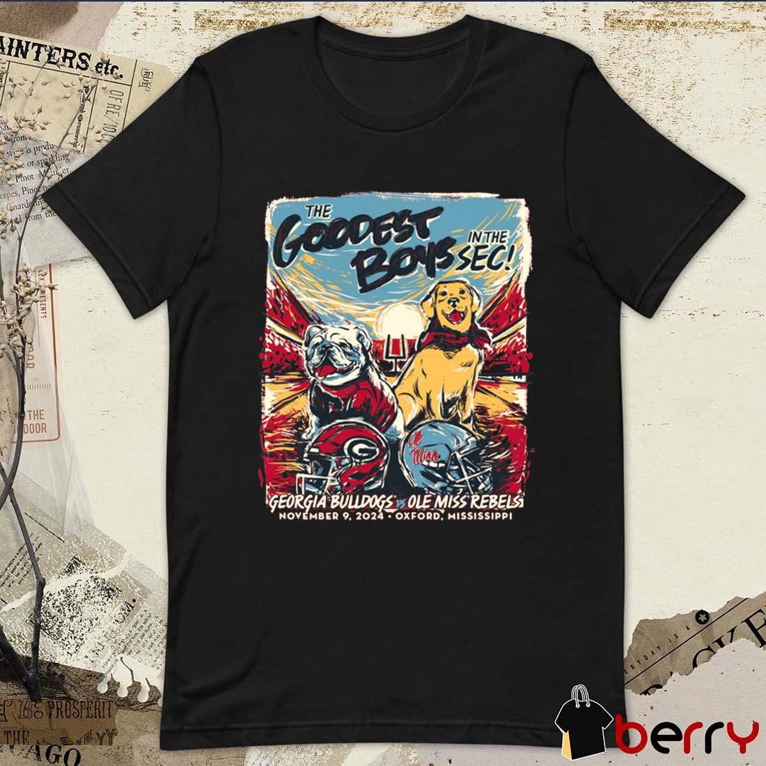 Georgia Bulldogs vs Ole Miss Rebels Game Day 2024 The Goodest Boys In The Sec Nov 9 2024 t-shirt