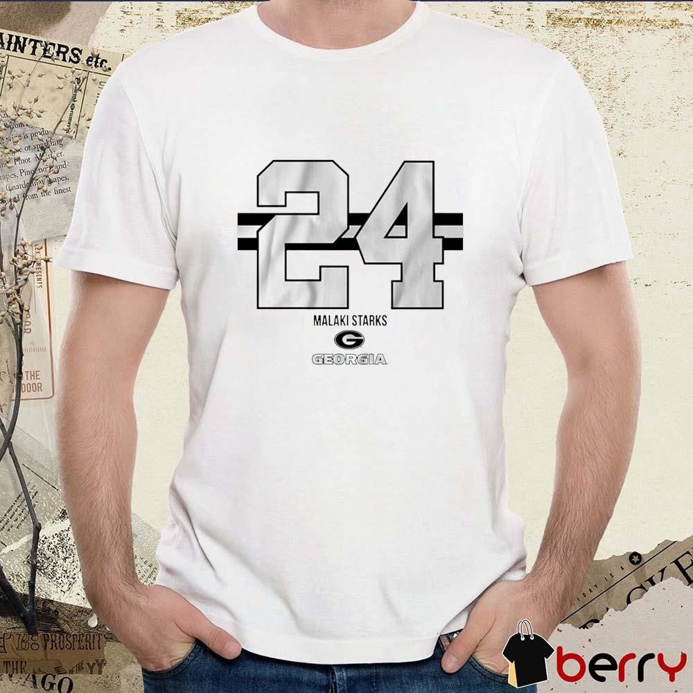 Georgia Football Malaki Starks 24 Stripe t-shirt