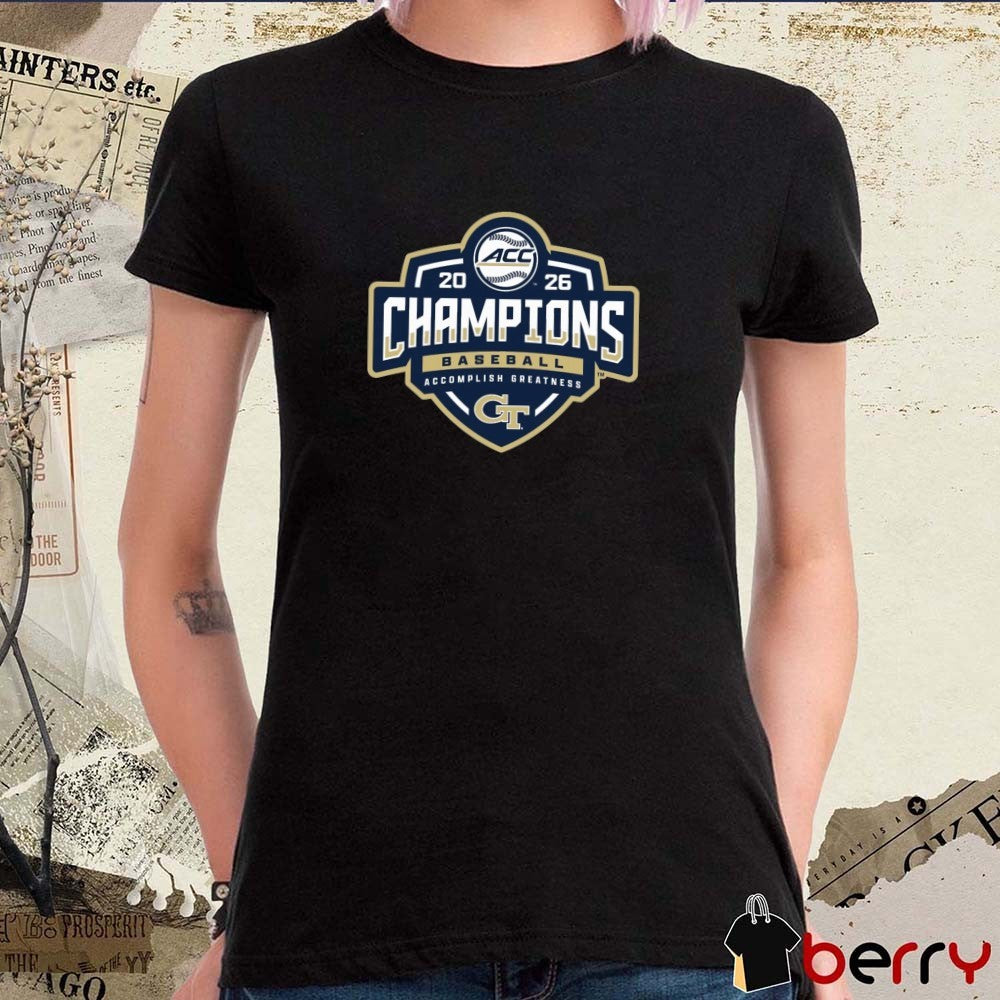 Georgia Tech Yellow Jackets Baseball 2026 ACC Tournament Champions Locker Room t-shirt